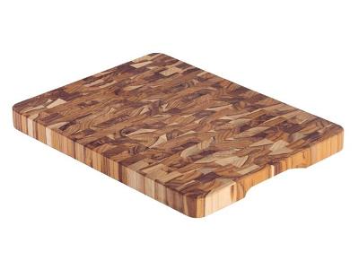 Tábua Cubus para Churrasco Tramontina em Madeira Teca 40x30 cm
