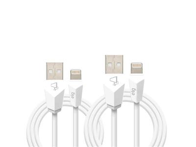 Combo ELG Cabos Apple Lightning 1M + 2M para Recargar CMB812WH