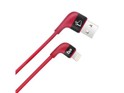Cabo ELG Apple Lightning Ponta 90 Graus P/ Recarga XFT810RD