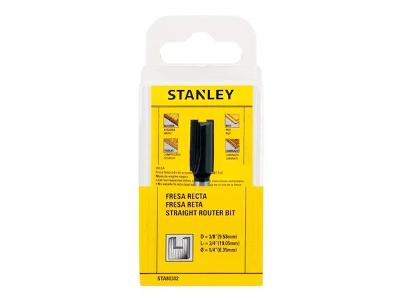 Fresa Reta Stanley 3/8 X 3/4 [9,52 X 19,05mm] Haste de 1/4 [6,35mm]