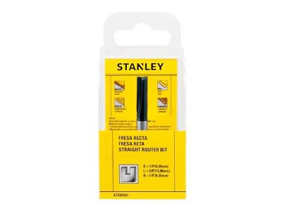 Fresa Reta Stanley 1/4 X 5/8 [6,35 X 15,88mm] Haste de 1/4 [6,35mm]