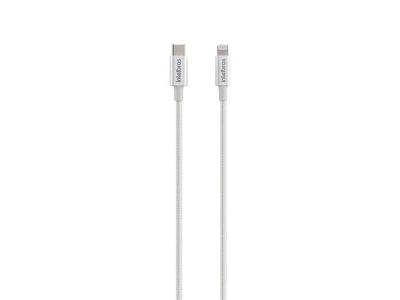 Cabo USB-C para Lightning Nylon Branco Intelbras EUCL 15NB 1,5 Metros