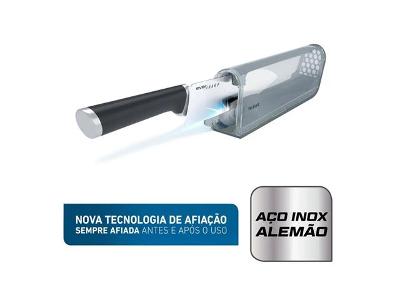 Faca Aço Inox Tefal Eversharp com Afiador