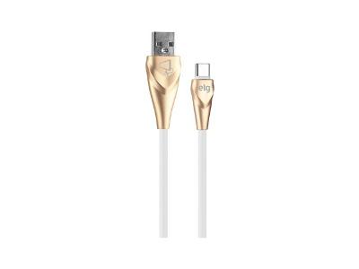 Cabo ELG Tipo C 2.4A 1 metro White/Gold