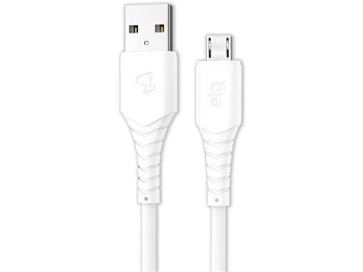 Cabo ELG 2.4A Micro USB Emborrachado 1,2M Branco
