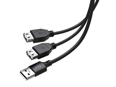 Cabo USB ELG 2.0 Tipo Y C/ 1 Porta Macho e 2 Fêmeas