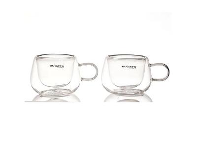 Conjunto 2 Xícaras de Café de Parede Dupla Bugatti com Alça 100ml