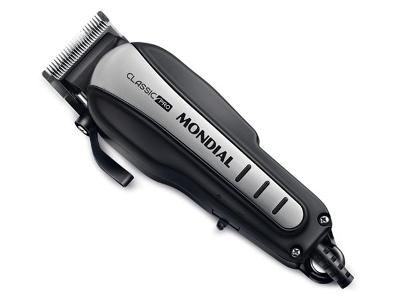 Cortador de Cabelos Mondial Classic Pro CR 03 - Prata e Preto