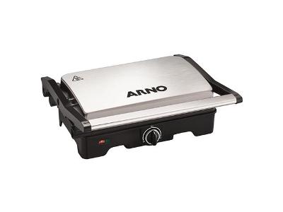 Grill Arno Dual Gnox com Antiaderente – Preto e Inox