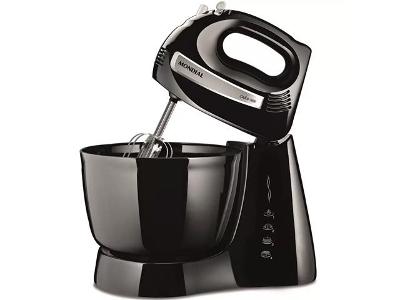 Batedeira Mondial Preta 500W Premium - Due Cake Inox B-50-B 4 Velocidades