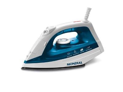 Ferro de Passar a Vapor Mondial F-32 Branco e Azul
