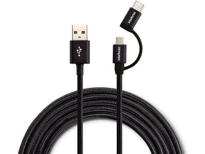 Cabo Usb Intelbras 1,5m Nylon Preto EUABC 15NP