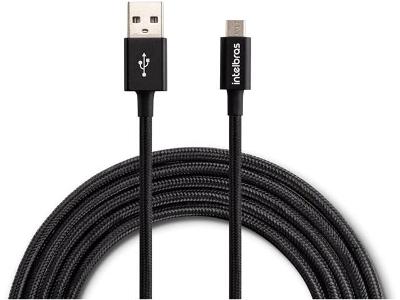 Cabo Micro Usb Intelbras 1,5m Nylon Preto Euab 15NP