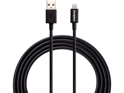 Cabo Usb - Lightning Intelbras 1,2m PVC Preto Eual 12PP