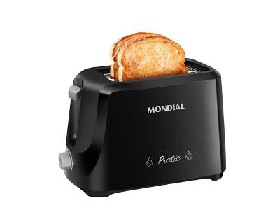 Tostador de Pães Mondial Pratic T-18 Preta 700W 110V