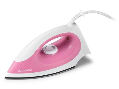 Ferro de Passar Roupa a Seco Multilaser Rosa e Branco 1200W