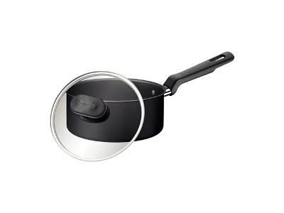 Panela Tramontina Loreto Antiaderente com Tampa de Vidro Grafite 18CM