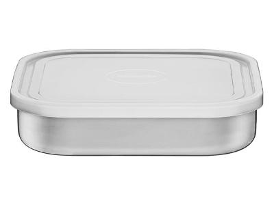 Pote Quadrado Tramontina Freezinox em Inox com Tampa Plástica Ø 16 cm