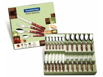 Conjunto de Talheres Tramontina Polywood 24 Peças