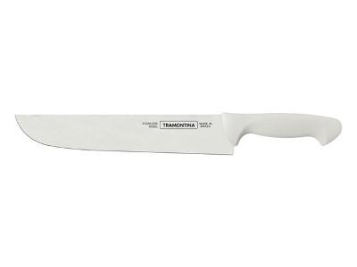 Faca Chef Tramontina Premium com Lâmina em Aço Inox e Cabo Branco 10
