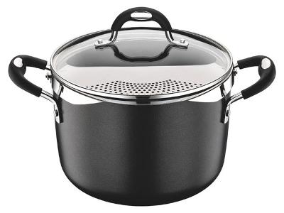 Espagueteira Tramontina Mônaco Induction Preta com Tampa 22CM