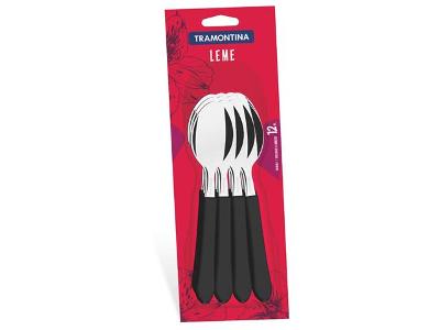 Conjunto de Colheres de Mesa Tramontina Leme Preto 12 Peças