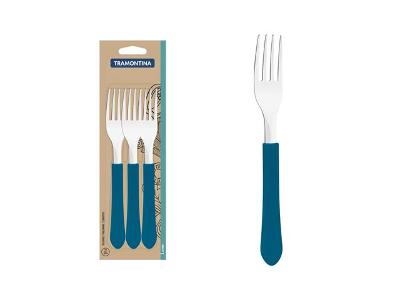 Conjunto de Garfos de Mesa Tramontina Leme Azul Oceano 3 Peças