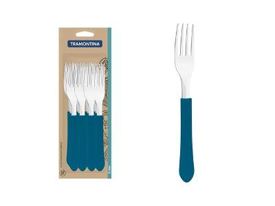 Conjunto de Garfos de Mesa Tramontina Leme Azul Oceano 12 Peças