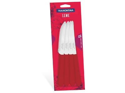 Conjunto de Facas para Churrasco Tramontina Leme Vermelho 12 Peças