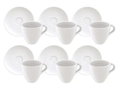 Kit Xícaras de Café Expresso Tramontina Paola Porcelana 95 ml 12 Peças
