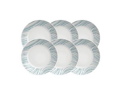 Kit Prato Fundo Tramontina Clarice em Porcelana Decorada 21cm 6 Peças