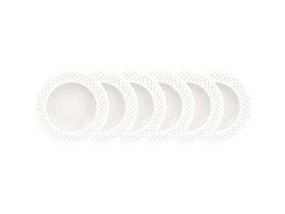 Kit Prato Fundo Tramontina Ingrid em Porcelana Decorada 23 cm 06 Peças