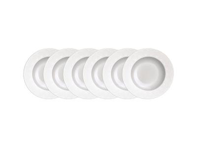 Kit Prato Fundo Tramontina Alicia em Porcelana Decorada 23 cm 06 Peças
