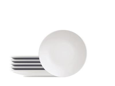 Kit Prato Sobremesa Tramontina Leonora em Porcelana 6 Peças