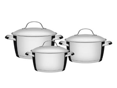 Jogo de Panelas Tramontina Allegra Aço Inox 3 Peças