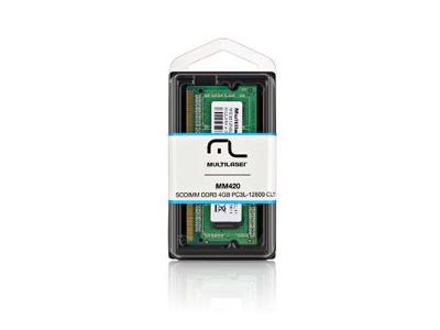 Módulo de Memória Multilaser Sodimm DDR3 4GB PC3L-12800 MM420