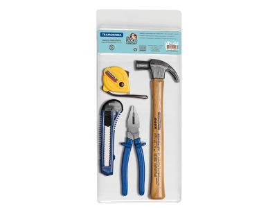 Kit Ferramentas Martelo e Alicate Universal Tramontina 4 pçs