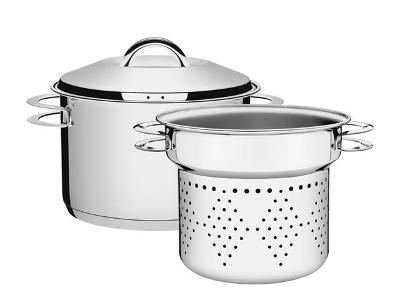 Jogo Tramontina Cozi Pasta Aço Inox 2Pçs Solar 24cm
