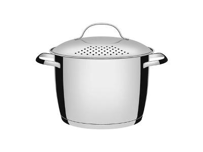 Espagueteira Tramotina Fundo Triplo Allegra Aço Inox 22 cm