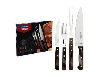 Conjunto para Churrasco Tramontina Polywood Inox 14 Peças