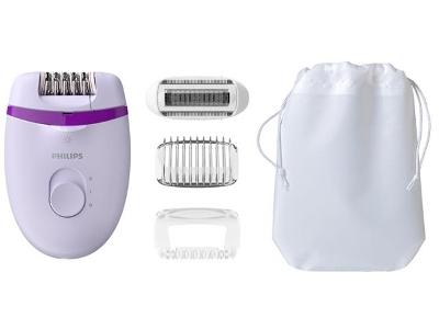 Depilador Elétrico Philips Satinelle Essential Roxo com 4 Acessórios
