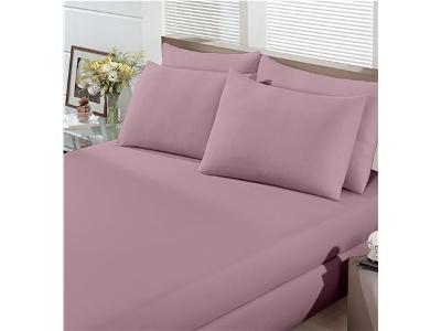 Jogo de Cama Queen Buettner Basic Liso Rose Blush 3 Peças