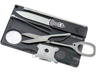 SwissCard Victorinox Lite Translucido Preto