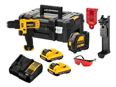 Combo DeWalt Parafusadeira/Furadeira DCD716 + Nível a Laser DCE088