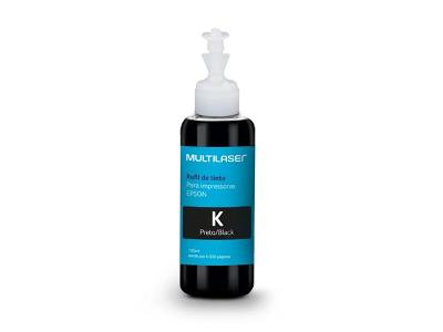 Refil de Tinta Multilaser Para Impressoras Epson 100ML Preto RF005