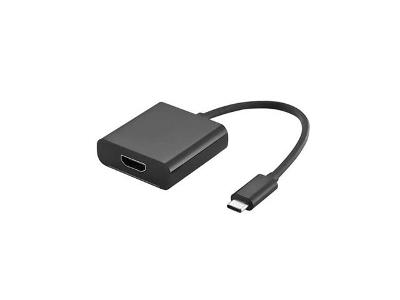 Conversor Type-C Macho x HDMI Fêmea 4K Preto Multilaser WI373