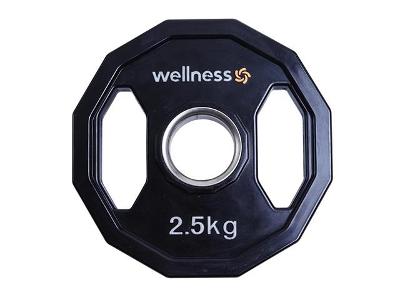 Anilha Olimpica Wellness Poliuretano 12 Faces  2,5 Kg WK017