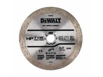 Disco Diamantado DeWalt Liso 3"X3/8" (76mmX9,5mm)