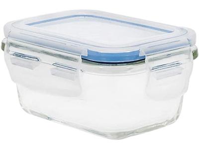 Pote Hermético de Vidro Oikos com Tampa Transparente Retangular 160ML