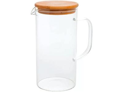 Jarra de Vidro Oikos com Medida e Tampa de Bambu 750ml